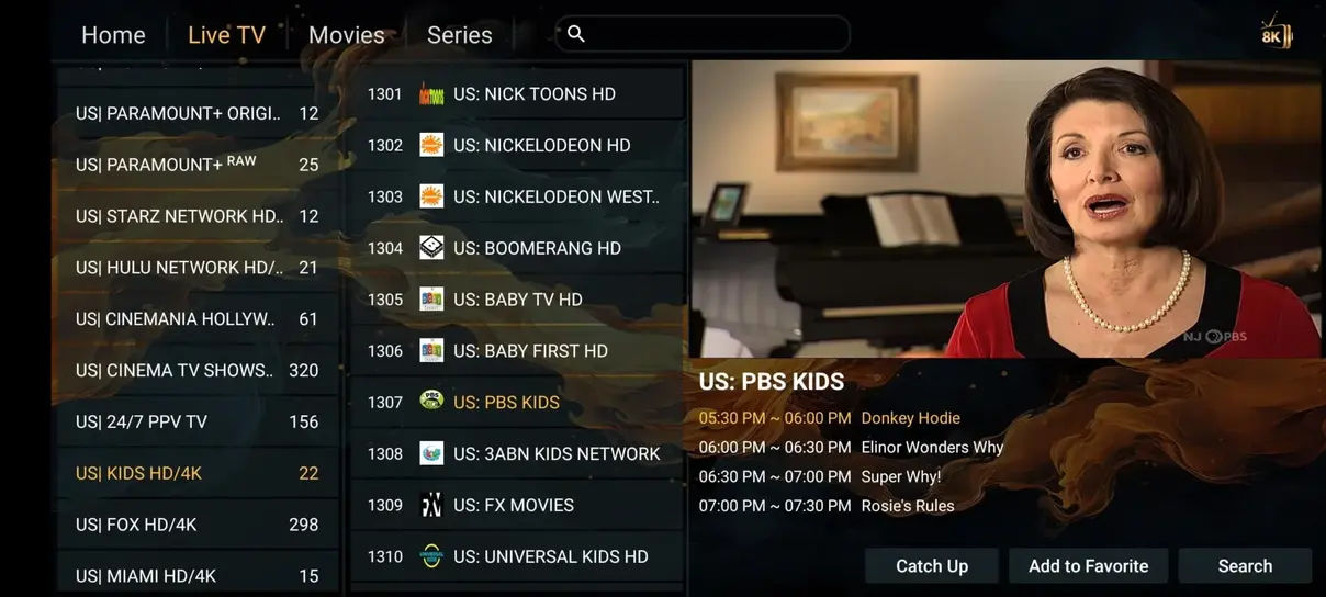 IPTV interface preview Preview 4