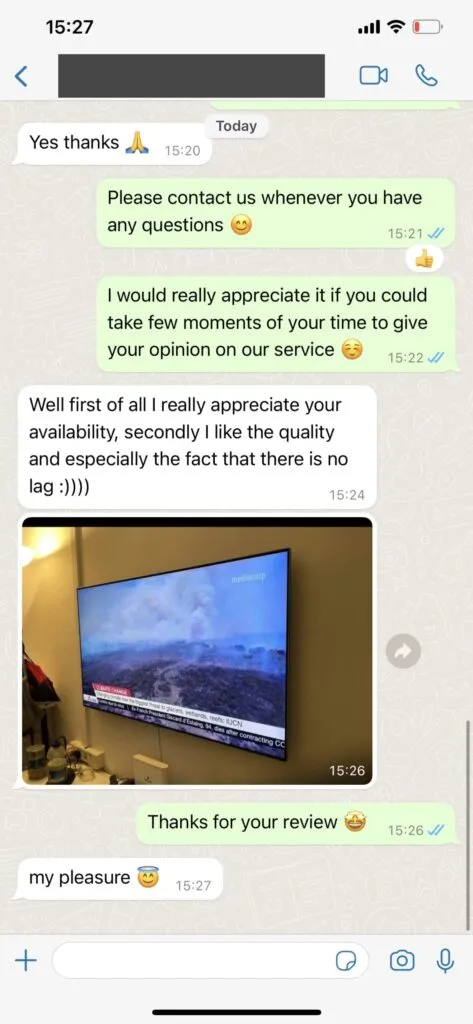 Customer WhatsApp conversation screenshot 2