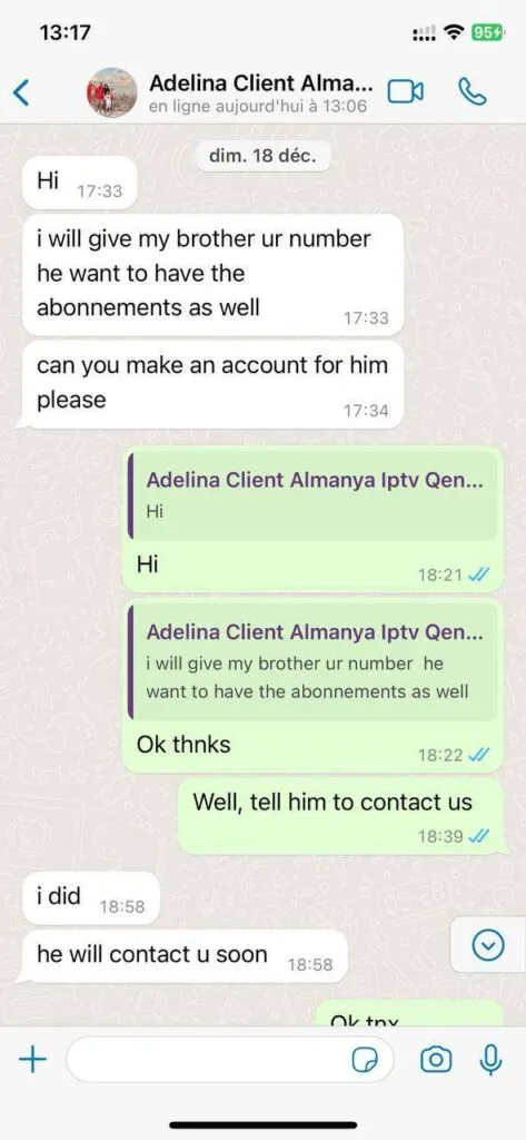 Customer WhatsApp conversation screenshot 5